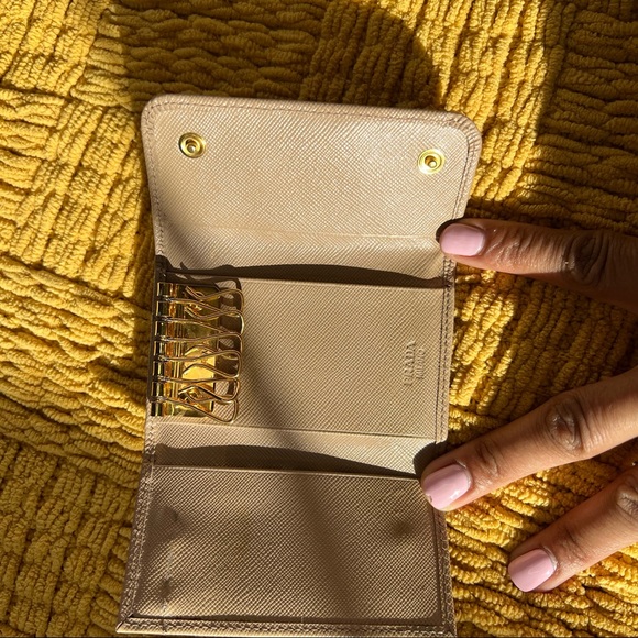 Authentic Tan Prada Wallet & Key Holder Set - Picture 4 of 8
